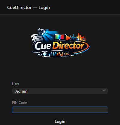 User account login screen